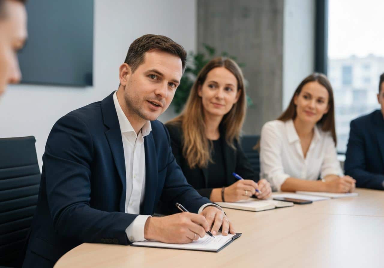 Directeur commercial analysant des KPI de vente sur tableau de bord