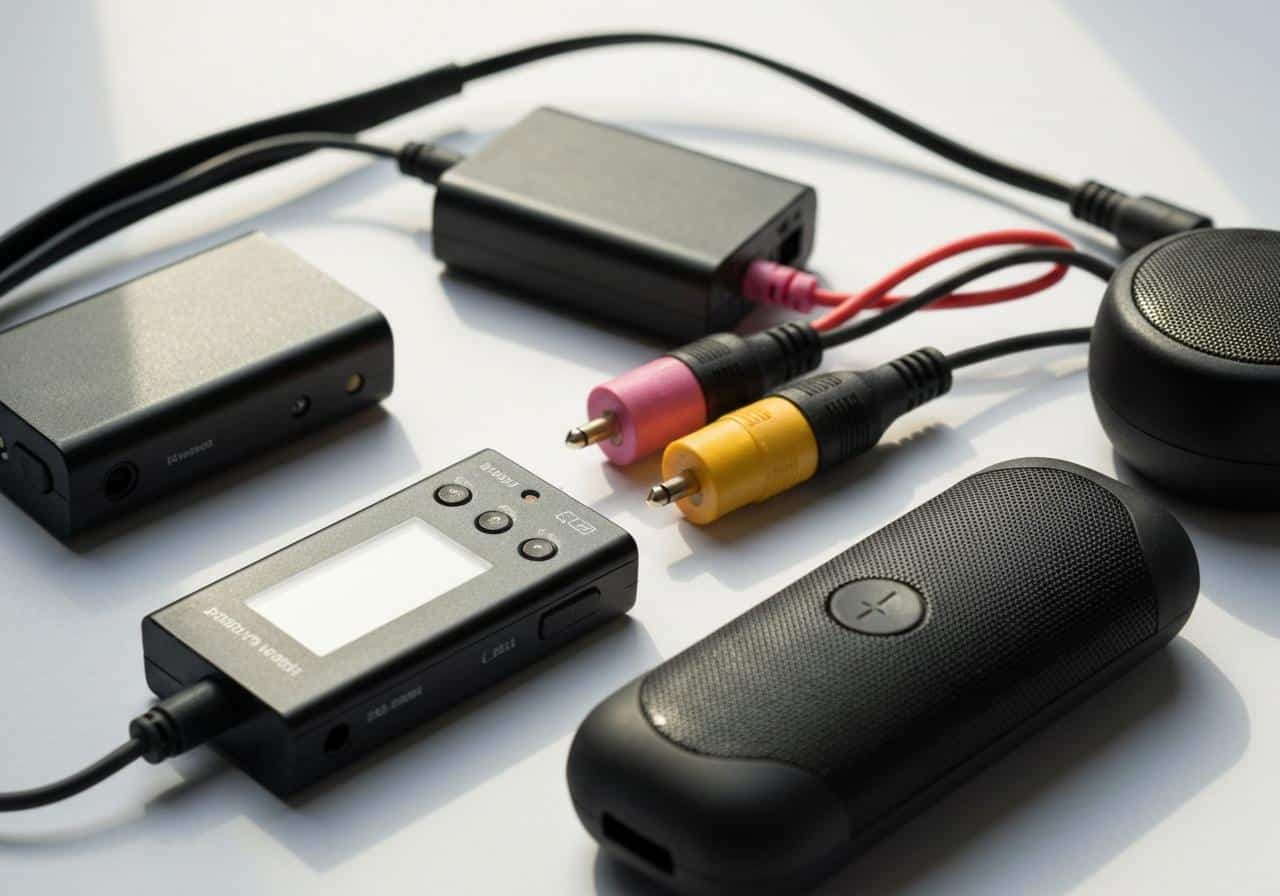 Produits électroniques sans marquage CE sur fond blanc